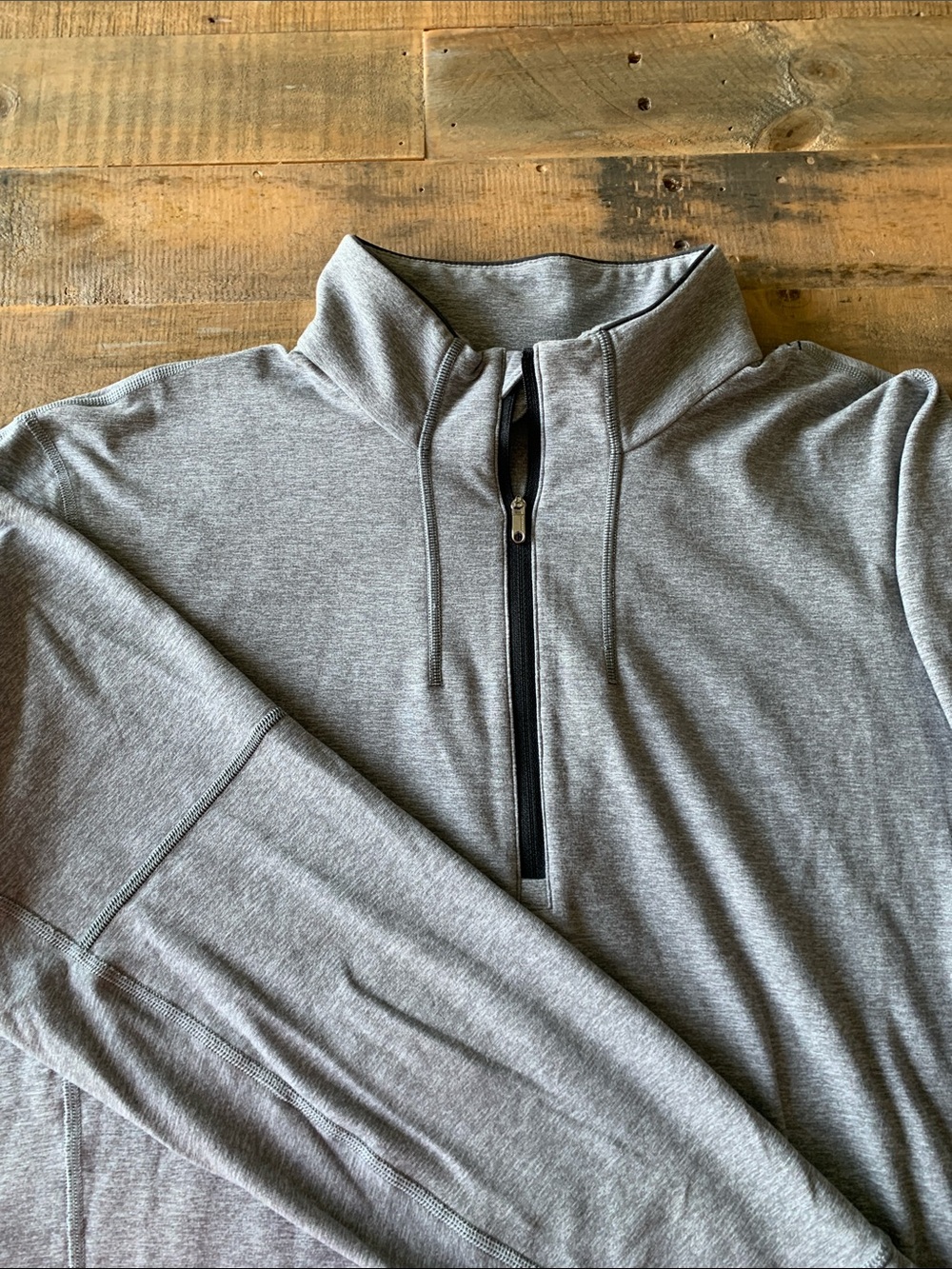 lululemon athletica Men's Heather Gray Half-Zip Pullover